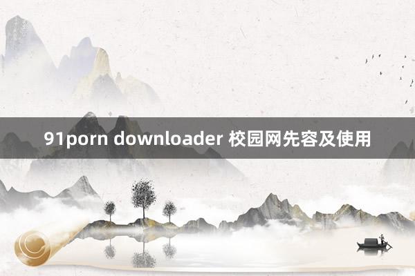 91porn downloader 校园网先容及使用