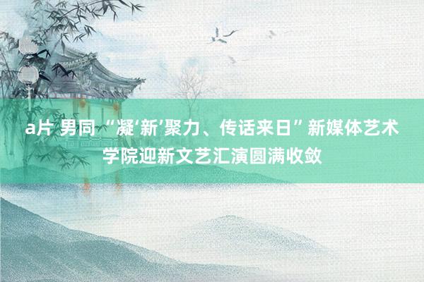 a片 男同 “凝‘新’聚力、传话来日”新媒体艺术学院迎新文艺汇演圆满收敛